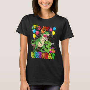 Its My 3rd Birthday Boy Rex Dinosaur Birthday 3 Ye T-Shirt