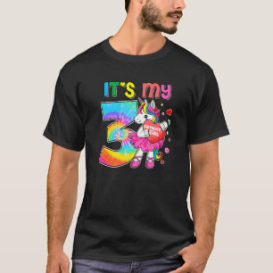 It's My 3rd Birthday Girls Mum Unicorn Age 3 Tie D T-Shirt