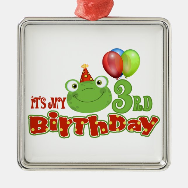 It's My 3rd Birthday Metal Tree Decoration (Front)