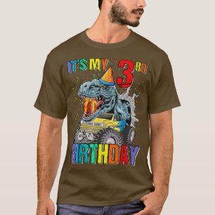 It's My 3rd Birthday Monster Truck Dinosaur Boys A T-Shirt