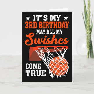 It's My 3rd Birthday Sketll 3 Year Old Card