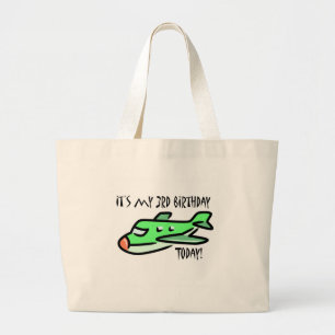 It's My 3rd Birthday Today Large Tote Bag