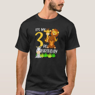 Its My 3rd Birthday Zoo Theme Birthday Safari Jung T-Shirt