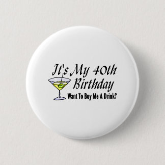 It's My 40th Birthday 6 Cm Round Badge