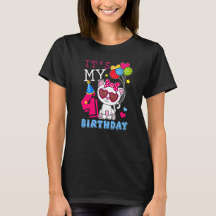It's My 4 Years Old Birthday Cat Kitty 4th B day T-Shirt