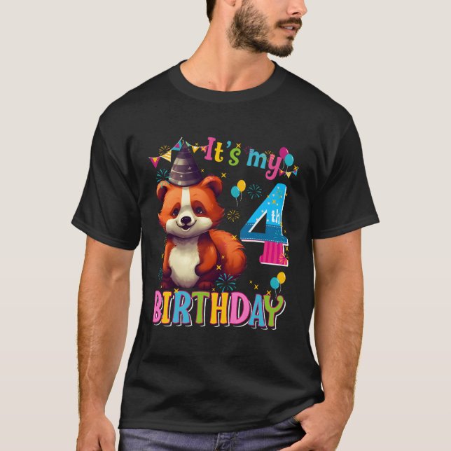 Its My 4Th 4 Red Panda T-Shirt (Front)