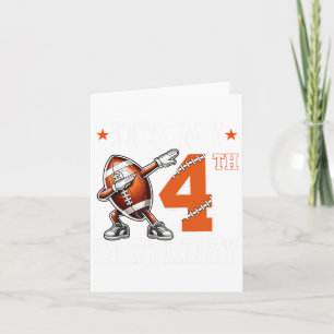 It's My 4th Birthday 4 Years Old Birthday Football Card
