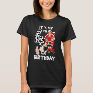 It's My 4th Birthday Party Barnyard Farm Animal 4 T-Shirt