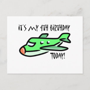 It's My 4th Birthday Today Postcard