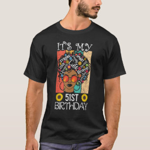 It's My 51st Birthday African American Black Woman T-Shirt