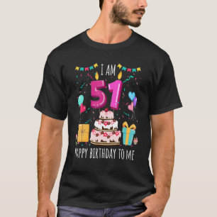 It's My 51st Birthday Cake Candle 51 Year Old Girl T-Shirt