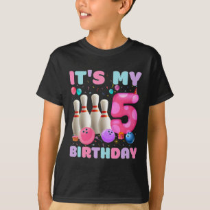 It's My 5 Birthday Bowling 5th Birthday Party Bday T-Shirt