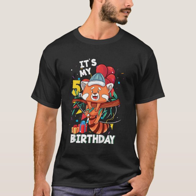 Its My 5Th 5 Red Panda T-Shirt (Front)