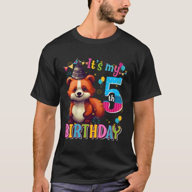 Its My 5Th 5 Red Panda T-Shirt (Front)