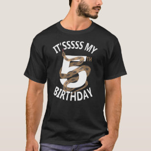 It's My 5th Birthday 5 Years Old Snake Boys And Gi T-Shirt