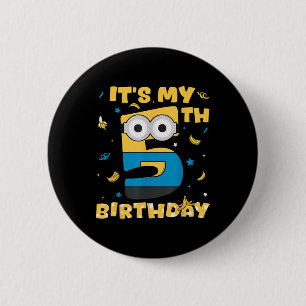 Its My 5th Birthday Banana Family Matching Kids  6 Cm Round Badge