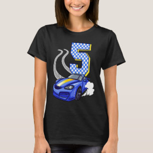 It's My 5th Birthday Boy 5 Toddler Racing Car Driv T-Shirt