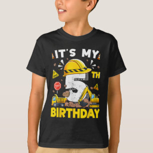 Its My 5th Birthday Boy Construction Excavator 5 Y T-Shirt
