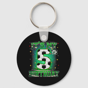 Its My 5th Birthday Boys Soccer 5 Years Old Party Key Ring