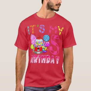 Its My 5th Birthday Candy Candyland Birthday Girl T-Shirt