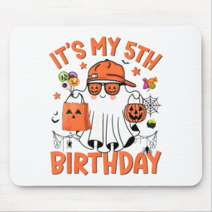 Its My 5th Birthday Funny Halloween Boo Ghost 5th  Mouse Pad