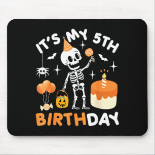 Its My 5th Birthday-funny Halloween Skeleton 5th B Mouse Pad