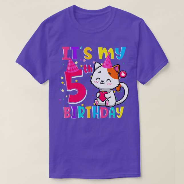 It's My 5th Birthday Gifts 5 Year Old Girl Funny C T-Shirt (Design Front)