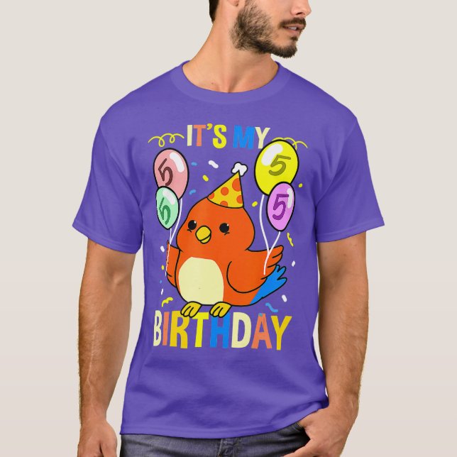 Its My 5th Birthday Parrot T-Shirt (Front)