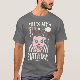 Its My 5th Birthday Pig T-Shirt