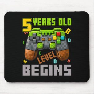 It's My 5th Birthday Pixel Gaming Controller 5 Yea Mouse Pad