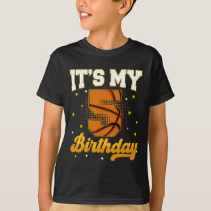 Its My 5th Birthday Sketll Boy 5 Years Old Gifts T T-Shirt
