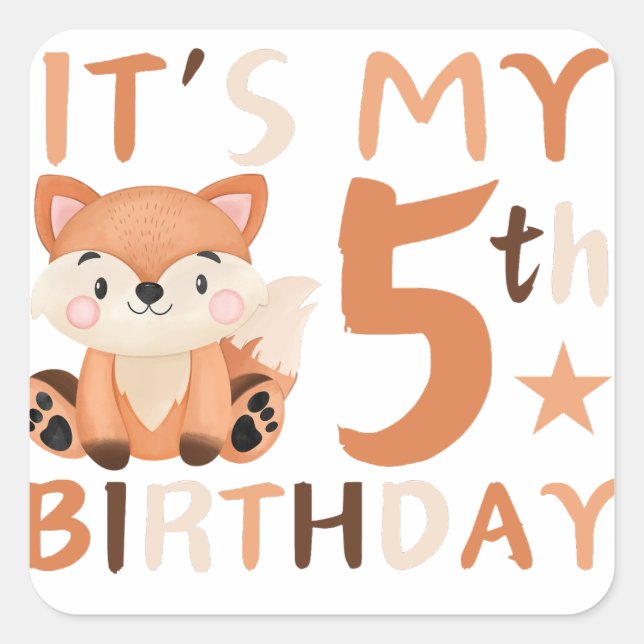 It's my 5th birthday Sticker (Front)