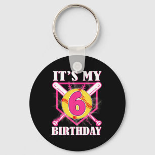 It's My 6th Birthday 6 Year Old Birthday Softll Pl Key Ring