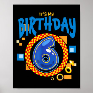 Its My 6th Birthday Boy Family Matching Party Vide Poster