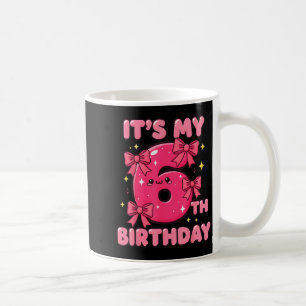 It's My 6th Birthday Coquette Bow Girl Cute 6 Year Coffee Mug