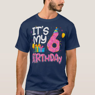 It's My 6th Birthday Funny Doughnut Girls Boys Par T-Shirt