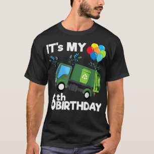 It's My 6th Birthday Garbage Truck 6 Birthday Boy T-Shirt