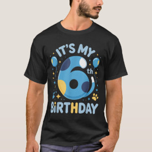 Its My 6th Birthday Kids Celebration Fun Party Out T-Shirt