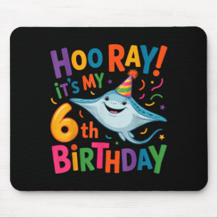 It's My 6th Birthday Party 6 Years Old Birthday St Mouse Pad