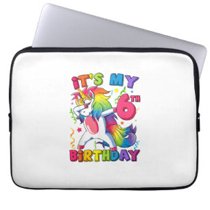 It's my 6th birthday Party 6 Years Old Cute Dabbin Laptop Sleeve