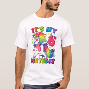 It's my 6th birthday Party 6 Years Old Cute Dabbin T-Shirt