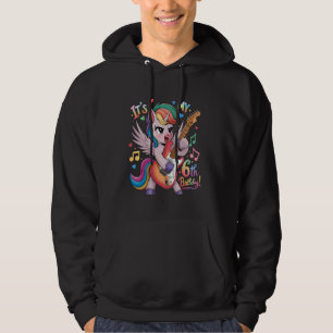 It's My 6th Birthday Punk Unicorn Rock Star 6 Year Hoodie