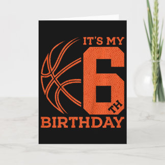 It's My 6th Birthday Sketll 6th Birthday  Card