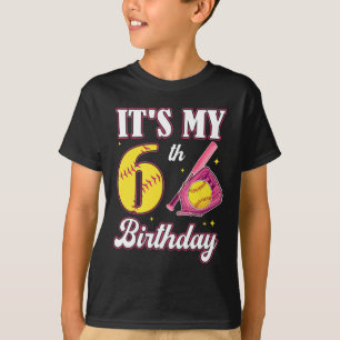 It's My 6th Birthday Softll Girl 6 Year Old Party T-Shirt