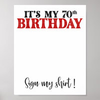 Its My 70th Birthday Cute 70 Years Old Women Sign