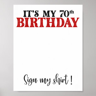 Its My 70th Birthday Cute 70 Years Old Women Sign 