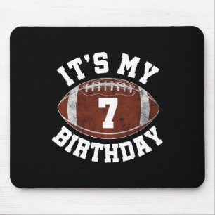 It's My 7th Birthday Boy 7 Year Old Football Playe Mouse Pad