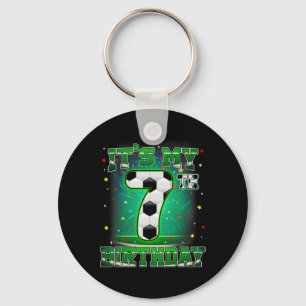 Its My 7th Birthday Boys Soccer 7 Years Old Party Key Ring