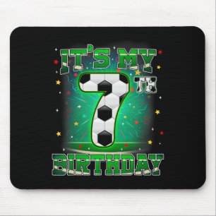 Its My 7th Birthday Boys Soccer 7 Years Old Party  Mouse Pad