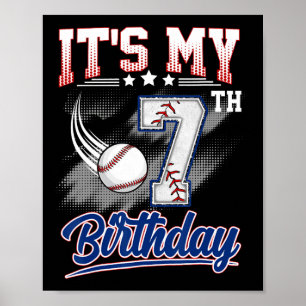 It's My 7th Birthday Bysebyll 7 Years Old Birthday Poster
